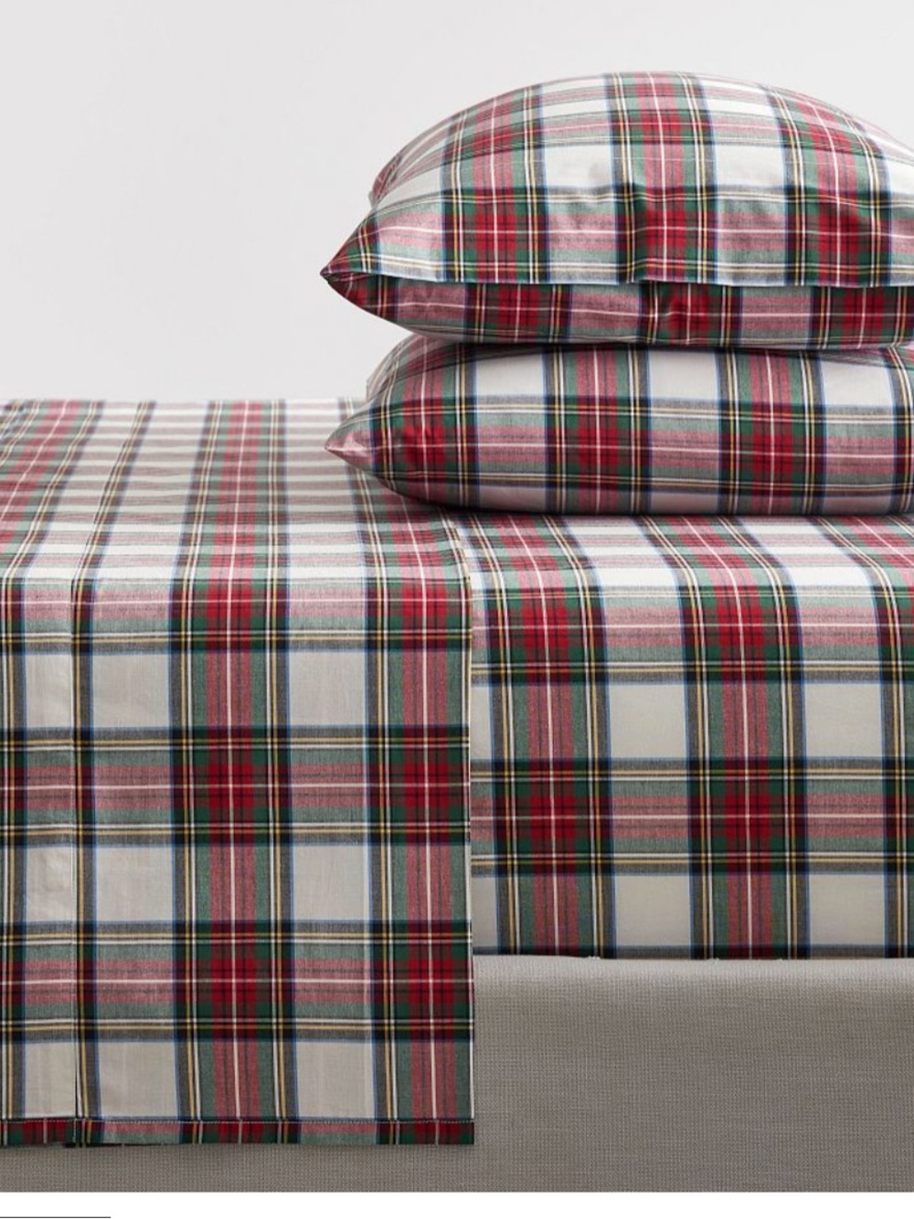 Pottery Barn Stewart Plaid Flannel Sheet Set Twin XL NWOT